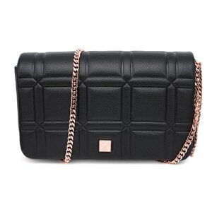 Chopard Ice Cube Mini Chain Black Embossed Leather Shoulder Bag 95000-1163